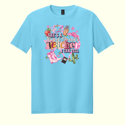 She's a Third Grade Teacher 89-104 - Adult Softstyle ® T Shirt Thumbnail