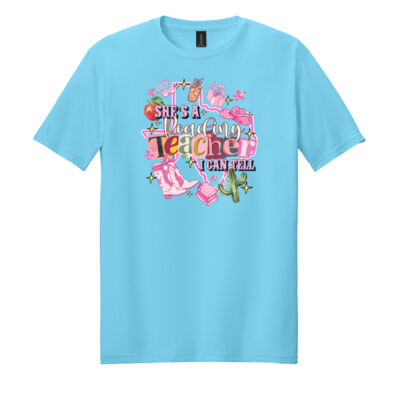 She's a Reading Teacher 83-100 - Adult Softstyle ® T Shirt Thumbnail