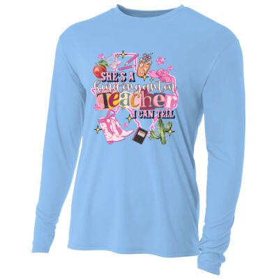 She's a Kindergarten Teacher 96-156 - Adult Cooling Performance Long Sleeve Tee Thumbnail