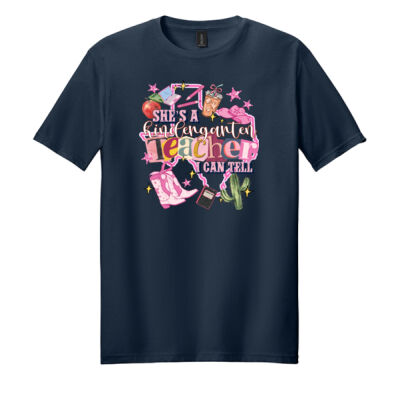 She's a Kindergarten Teacher 96-156 - Adult Softstyle ® T Shirt Thumbnail