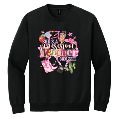 She's a Preschool Teacher - Heavy Blend Crewneck Sweatshirt Thumbnail