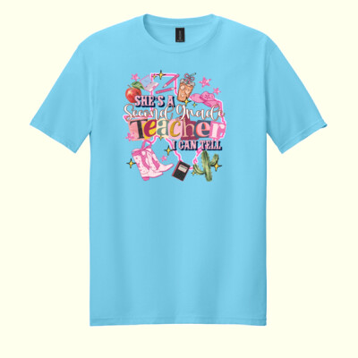 She's a Second Grade Teacher 89-106 - Adult Softstyle ® T Shirt Thumbnail