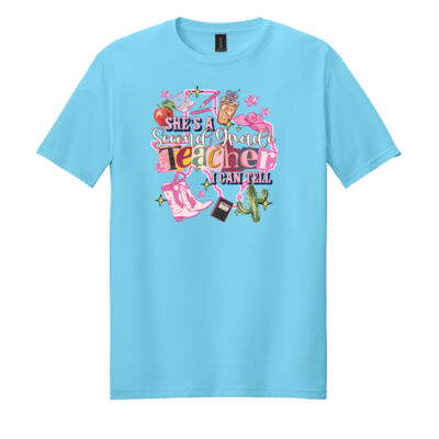 She's a Second Grade Teacher - Adult Softstyle ® T Shirt Thumbnail