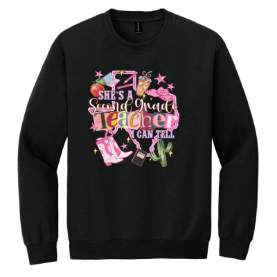 She's a Second Grade Teacher - Heavy Blend Crewneck Sweatshirt Thumbnail
