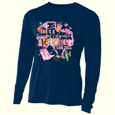 She's a Special Education Teacher 84-503 - Adult Cooling Performance Long Sleeve Tee Thumbnail