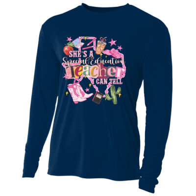 She's a Special Education Teacher 84-503 - Adult Cooling Performance Long Sleeve Tee Thumbnail