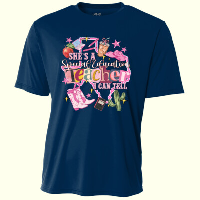 She's a Special Education Teacher 84-503 - Adult Cooling Performance Short Sleeve Tee Thumbnail