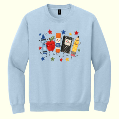 School Supplies Faux 99-209 - Heavy Blend Crewneck Sweatshirt Thumbnail