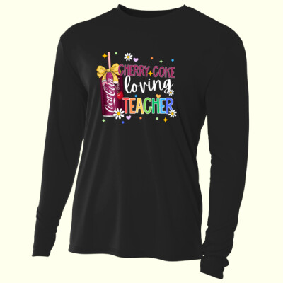 Cherry Coke Loving Teacher 99-216 - Adult Cooling Performance Long Sleeve Tee Thumbnail