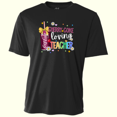 Cherry Coke Loving Teacher 99-216 - Adult Cooling Performance Short Sleeve Tee Thumbnail