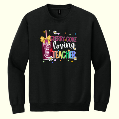 Cherry Coke Loving Teacher 99-216 - Heavy Blend Crewneck Sweatshirt Thumbnail