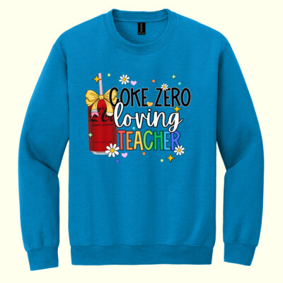Coke Zero Loving Teacher 99-152 - Heavy Blend Crewneck Sweatshirt Thumbnail