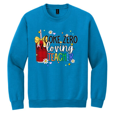 Coke Zero Loving Teacher 99-152 - Heavy Blend Crewneck Sweatshirt Thumbnail