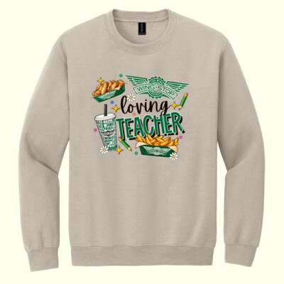 Wingstop Loving Teacher 99-218 - Heavy Blend Crewneck Sweatshirt Thumbnail