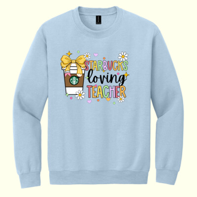 Starbucks Loving Teacher 99-125 - Heavy Blend Crewneck Sweatshirt Thumbnail