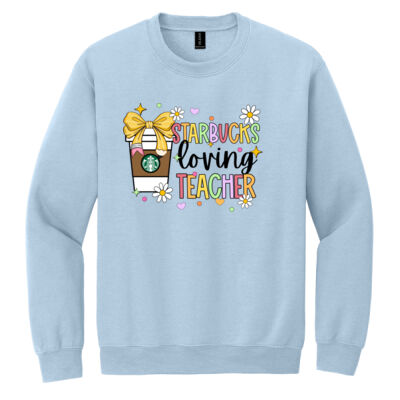 Starbucks Loving Teacher 99-125 - Heavy Blend Crewneck Sweatshirt Thumbnail