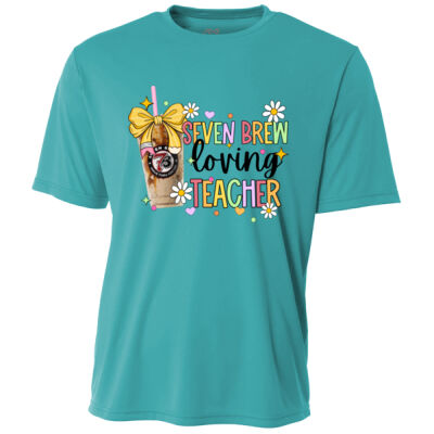7Brew Loving Teacher 99-126 - Adult Cooling Performance Short Sleeve Tee Thumbnail