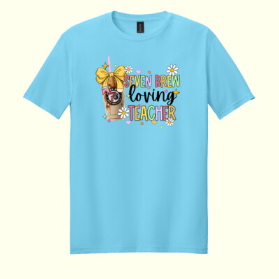 7Brew Loving Teacher 99-126 - Adult Softstyle ® T Shirt Thumbnail