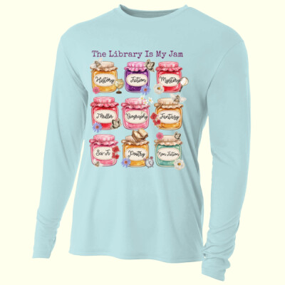 The Library Is My Jam 84-027 - Adult Cooling Performance Long Sleeve Tee Thumbnail