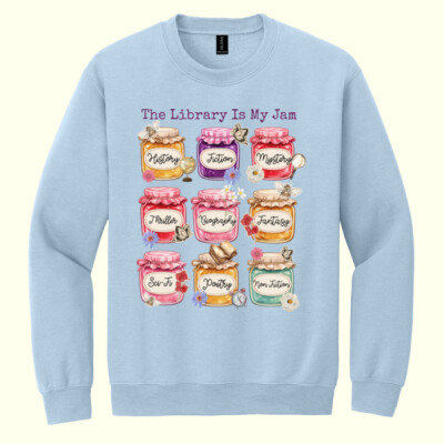 The Library Is My Jam 84-027 - Heavy Blend Crewneck Sweatshirt Thumbnail