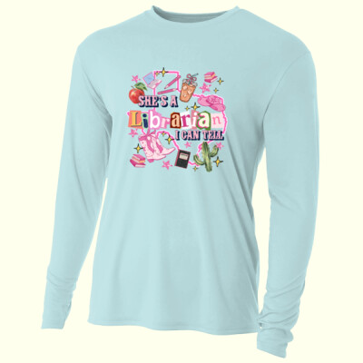 She’s a Librarian I Can Tell 84-028 - Adult Cooling Performance Long Sleeve Tee Thumbnail