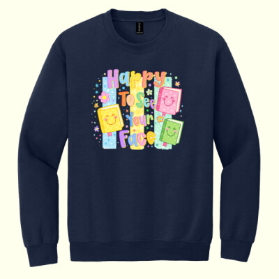 Happy To See Your Face 84-029 - Heavy Blend Crewneck Sweatshirt Thumbnail