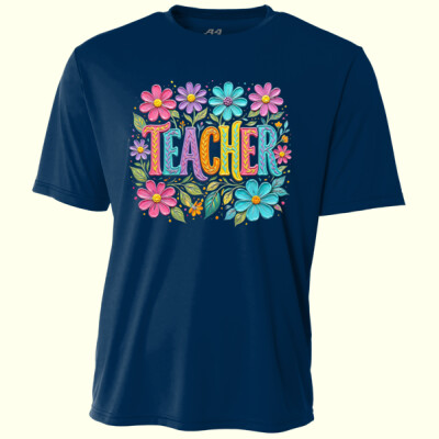 Teacher Flowers 99-144 - Adult Cooling Performance Short Sleeve Tee Thumbnail