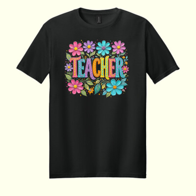 Teacher Flowers 99-144 - Adult Softstyle ® T Shirt Thumbnail