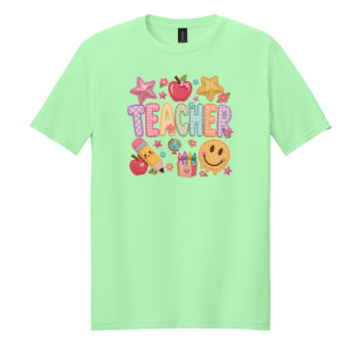 Teacher Faux Patches 99-224 - Adult Softstyle ® T Shirt Thumbnail