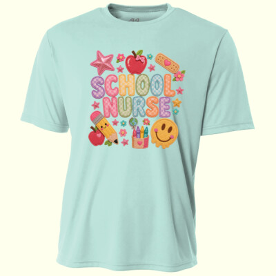 School Nurse Faux Patches 84-800 - Adult Cooling Performance Short Sleeve Tee Thumbnail