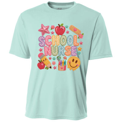 School Nurse Faux Patches 84-800 - Adult Cooling Performance Short Sleeve Tee Thumbnail