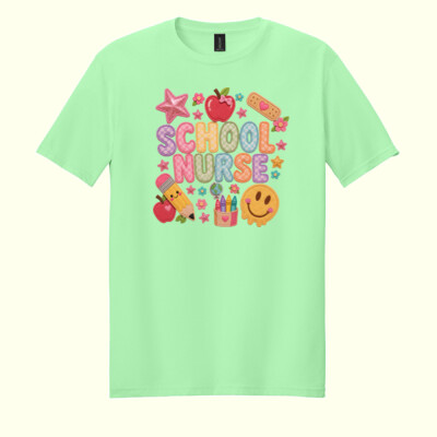 School Nurse Faux Patches 84-800 - Adult Softstyle ® T Shirt Thumbnail