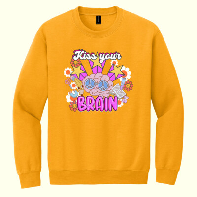 Kiss Your Brain 99-148 - Heavy Blend Crewneck Sweatshirt Thumbnail