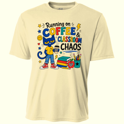 Running of Coffee and Classroom Chaos 99-151 - Adult Cooling Performance Short Sleeve Tee Thumbnail