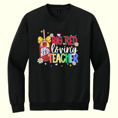 Big Red Loving Teacher 99-153 - Heavy Blend Crewneck Sweatshirt Thumbnail