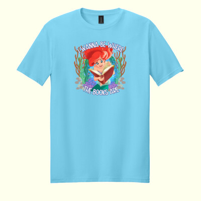 I Wanna Be Where the Books Are 88-011 - Adult Softstyle ® T Shirt Thumbnail