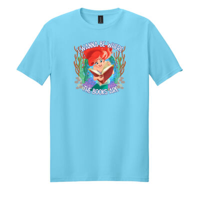 I Wanna Be Where the Books Are 88-011 - Adult Softstyle ® T Shirt Thumbnail