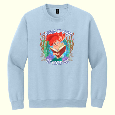 I Wanna Be Where the Books Are 88-011 - Heavy Blend Crewneck Sweatshirt Thumbnail
