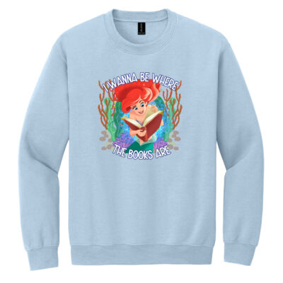 I Wanna Be Where the Books Are 88-011 - Heavy Blend Crewneck Sweatshirt Thumbnail