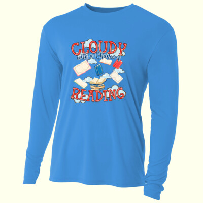 Cloudy with a Chance of Reading 88-013 - Adult Cooling Performance Long Sleeve Tee Thumbnail
