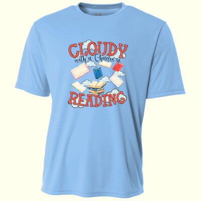 Cloudy with a Chance of Reading 88-013 - Adult Cooling Performance Short Sleeve Tee Thumbnail