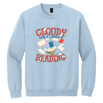 Cloudy with a Chance of Reading 88-013 - Heavy Blend Crewneck Sweatshirt Thumbnail
