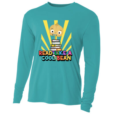  Read Like a Cool Bean 88-104 - Adult Cooling Performance Long Sleeve Tee Thumbnail