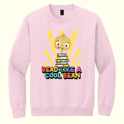  Read Like a Cool Bean 88-104 - Heavy Blend Crewneck Sweatshirt Thumbnail