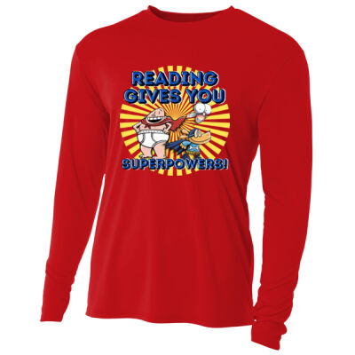 Reading Gives You Superpowers! 88-105 - Adult Cooling Performance Long Sleeve Tee Thumbnail