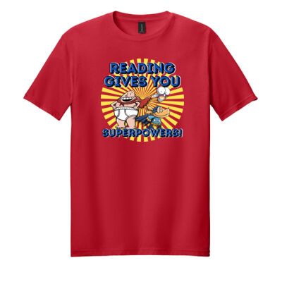 Reading Gives You Superpowers! 88-105 - Adult Softstyle ® T Shirt Thumbnail