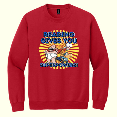 Reading Gives You Superpowers! 88-105 - Heavy Blend Crewneck Sweatshirt Thumbnail