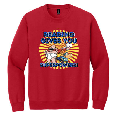 Reading Gives You Superpowers! 88-105 - Heavy Blend Crewneck Sweatshirt Thumbnail