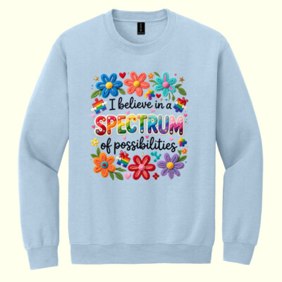 I Believe in a Spectrum of Possibilities 87-001 - Heavy Blend Crewneck Sweatshirt Thumbnail