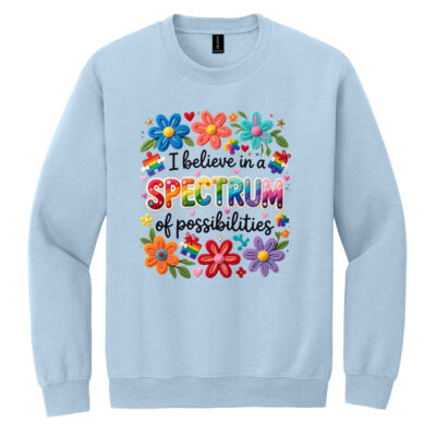 I Believe in a Spectrum of Possibilities 87-001 - Heavy Blend Crewneck Sweatshirt Thumbnail